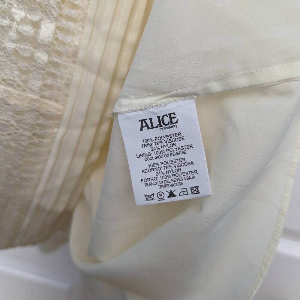Alice By Temperley Skirt Lace Pleated Ivory Cocktail Party Bridal Shower Date - Picture 10 of 11